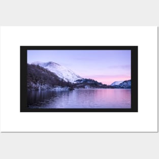 Winter Sunset at Thirlmere Posters and Art